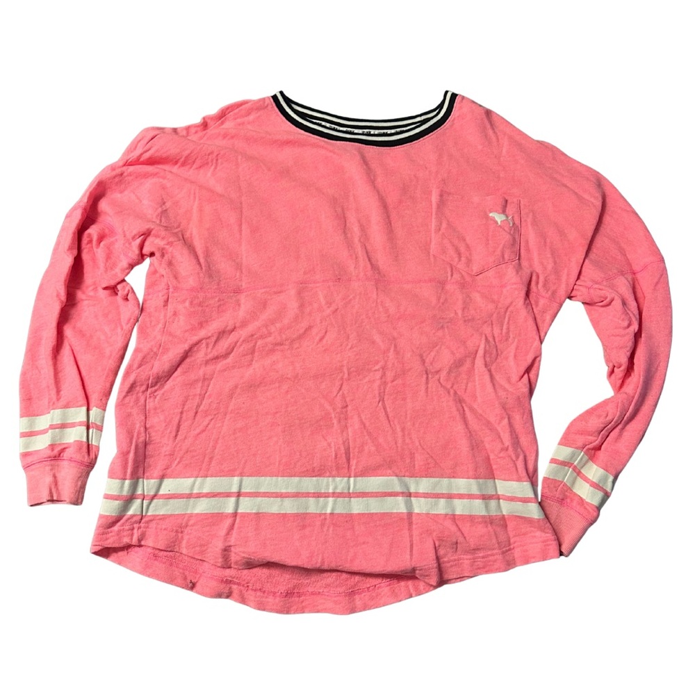 VS PINK | Pink Long Sleeve T-Shirt | Y2K 2010s Campus Style Retro